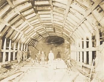 PIERRE PULLIS (1870-circa 1935) A selection of approximately 37 subway construction photographs by the chief photographer for New York